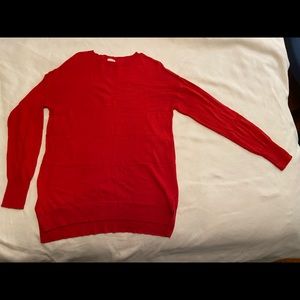 Red cashmere sweater
